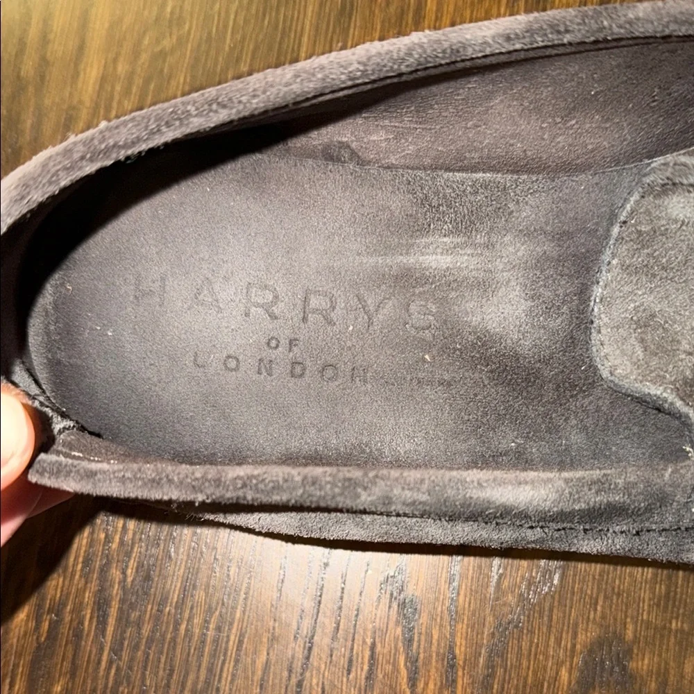 Harry’s of London Men's Suede Penny Loafers in Gray